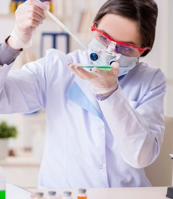a lab assistant working