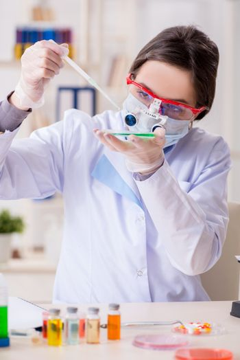 a lab assistant working